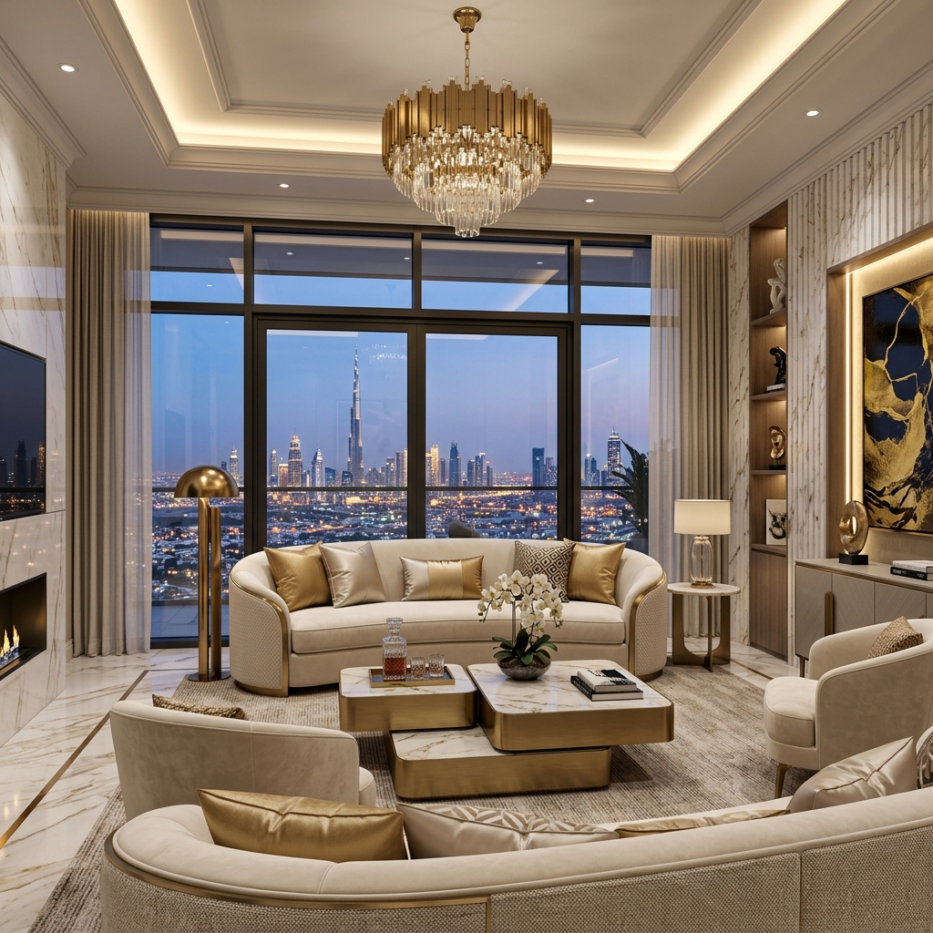 Luxury Living Room High-rise View